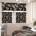 thumbnail image 2 of Yuyamidu Daisy Ladybug Kitchen Curtains and Valances 3 Panel Set Easy to Install Small Short Cafe Window Curtains Energy Saving Window Treatment Tiers for Living Room Bathroom, 2 of 5