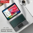 thumbnail image 2 of Deutsch Wireless Bluetooth Backlight Touchpad Keyboard For Phone iPad Tablet Laptop German keyboard For Android iOS Windows, 2 of 10