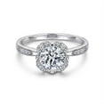 thumbnail image 3 of 4-Prong Round Engagement Ring in 18k White Gold Plated/ 2.50 Ct Moissanite Engagement Rings / Solitaire Moissanite Ring / Gold Promise Ring, 3 of 4
