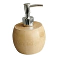 thumbnail image 3 of Dispensador de jabón de manos de bambú, rellenable, para aceites de , champú, jabón para platos, botella vacía para ducha, oficina, repuesto, 3 of 9