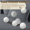 thumbnail image 5 of FIRSCOOK 15" Full Size Convertible Folding Sofa Bed with Pillows, Foam-Filled Teddy Fabric Couch, Gray, 5 of 12