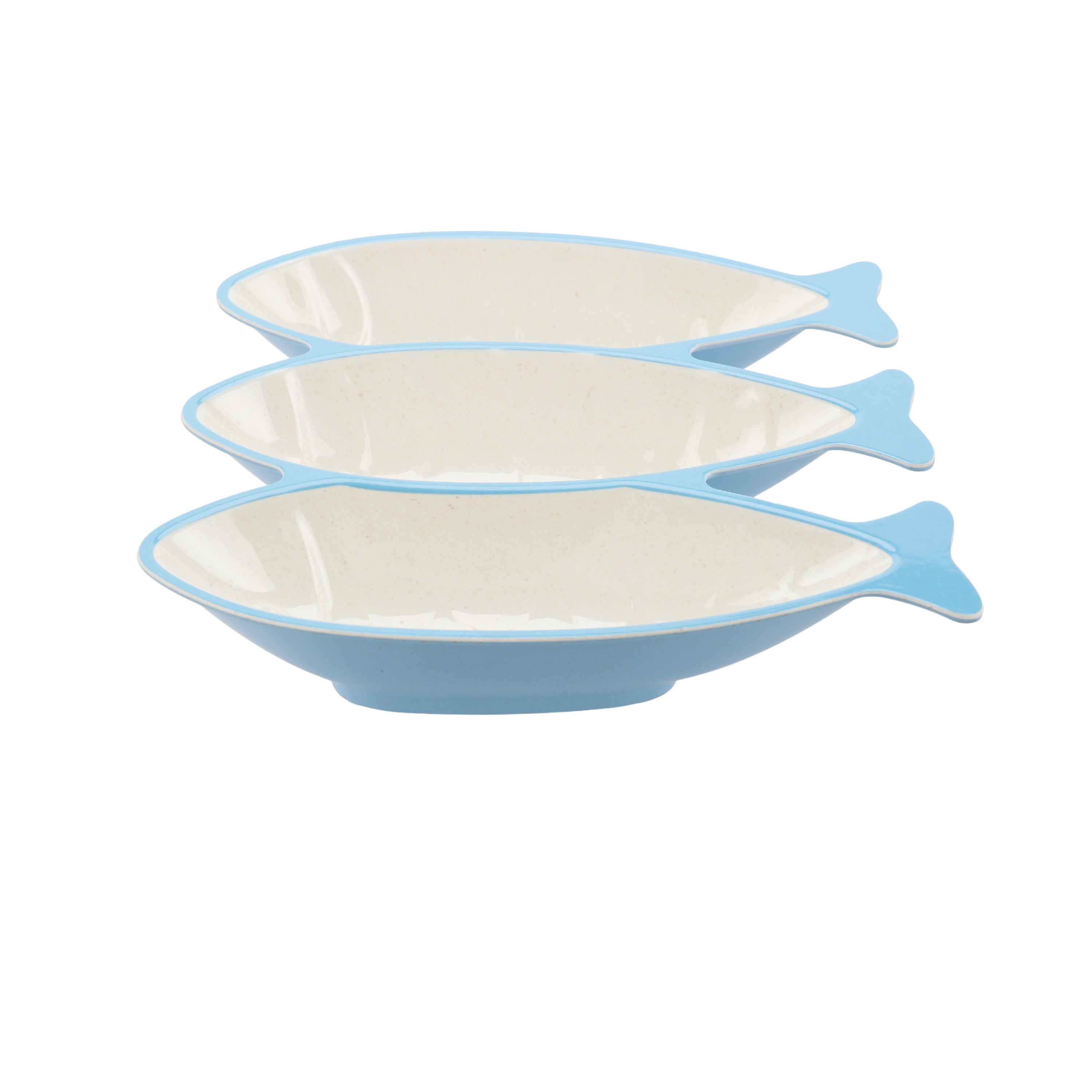 Beautiful 3-Compartment Bamboo Melamine Sardine Serve Tray, Multi-Color by Drew Barrymore