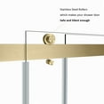thumbnail image 5 of Vinnova Spezia 48" W x 76" H Double Sliding Frameless Glass Shower Door in Brushed Gold, 5 of 11