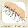 thumbnail image 7 of 100PCS Wooden Keychain Blanks Wood Key Chain Bulk Unfinished Wooden Engraving Key Tag Ring for DIY Gift Crafts(Square), 7 of 7