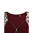 thumbnail image 5 of WISEFIN Womens Casual Leopard Print Short Sleeve Cold Shoulder T-Shirt Tops Size M-3XL, 5 of 5