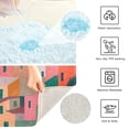 thumbnail image 3 of Yayeee Bath Rug for Bathroom Floor Non Slip Rectangle Fluffy Soft Absorbent Mat, 16"x24", Cityscape Painting, 3 of 7
