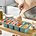 thumbnail image 3 of Freeze Preservation Silicone Ice Tray With Lid - Giant Large Mold for Food Storage & Baking Kitchen Use(Grey-3Grid), 3 of 8