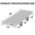 thumbnail image 3 of Accreate Concession Shelf - Trapezoidal Edge Stainless Steel Drop Down Folding Serving Food Shelf, Stand Serving for Concession Trailer Serving Window, for Food Truck, Grill Area, Restaurant, Garage, 3 of 8