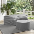 thumbnail image 4 of HomeStock Old World Opulence 2 Piece Furniture Cover Set Gray - Round Sectional Sofa & Coffee Table, Washable Outdoor Furniture Covers, Patio Furniture Covers with Drawstrings, 4 of 8