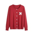 thumbnail image 1 of ameIAEA Women's Long Sleeve Open Front Cardigan Sweater Button Down Print Cute Fall Jacket 2024, 1 of 7
