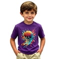 thumbnail image 3 of Vêtements pour Filles Col Rond Manches Courtes Chemises pour Garçons Hauts de Baseball Shorts pour Garçons 8-9 Ans, 3 of 3