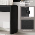 thumbnail image 5 of GZXS Black Console Table with 3 Fluted Drawers, Solid Wood Veneer Entryway Table with Storage & Curved Edges, Farmhouse Hallway Sofa Table for Living Room - 55.1"L x 15.8"W x 29.8"H, 5 of 9
