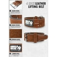 thumbnail image 6 of GW 4-inch Leather Lifting Belt - Brown, 6 of 7