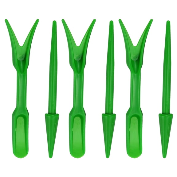 Mini Garden Hand Succulent Transplanting Tools, 6 Pack Digging Planting Widger Dibber Tools, Green