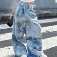 thumbnail image 2 of MEZZALL Girls Cargo Pants Baggy Y2K Cargo Trousers Jeans Wide Leg Pants with Multi Pockets 4-14 Years, 2 of 7
