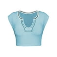 thumbnail image 4 of Timegard Going out Tops for Women Notched V Neck Sleeveless Crop Top Solid Color Slim Fitting Comfy Top, 4 of 5