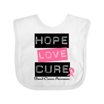 Inktastic Breast Hope Love Cure Boys or Girls Baby Bib