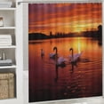 thumbnail image 6 of Fenyluxe Sunset Magic Pretty Shower Curtain Bathroom Decor Polyester Fiber Home Bathtubs Decoration with Hooks 60x72, 6 of 7