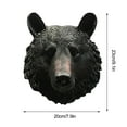 thumbnail image 2 of Resin Animal Wall Decor under $5! Yannianjz Resin Animal Head Wall Mount, Wolf Leopard Bear Bust Sculpture, Home Decor Wall Art for Living Room and Bar, 2 of 6