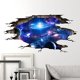 thumbnail image 3 of Pegatina de pared de galaxia cósmica azul 3d creativa extraíble Pvc Magic Milky Way exterior ventana del planeta espacio Afortunado Sencillez, 3 of 5