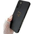 thumbnail image 6 of for Galaxy S20 Case 6.2"(Not fit S20 FE),Cute Bling Plated Gold Love Heart with Anti-Fall Camera Lens Cover Protection Soft Anti-Fingerprint Anti-Dust Phone Case for Samsung Galaxy S20,Brown, 6 of 7