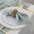 thumbnail image 2 of (2 Packs - Gris Vert/napkin 42x42cm) Serviette, Chemin de table Nouveau style/100% Coton et Lin, 2 of 14