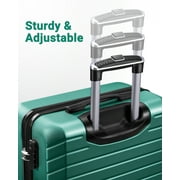 3 Piece Luggage Sets 20/24/28 inch Travel Suitcase Set with 7PCS Organizer Bags, Green