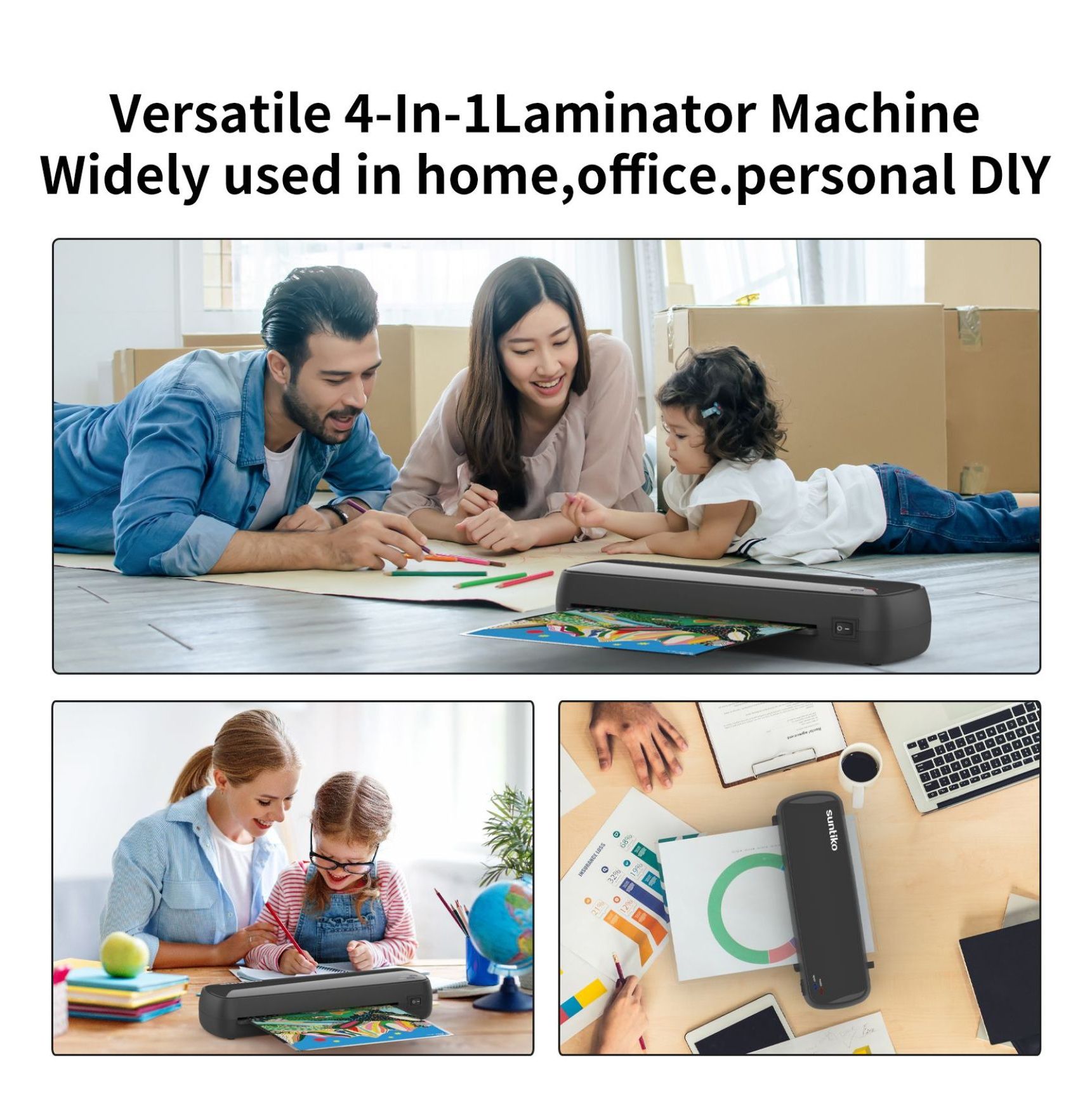 Laminator Machine A4 A5 A6, Thermal Laminator with 10 Pouches