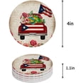 thumbnail image 1 of ZHANZZK Puerto Rico Truck with Hibiscus Frog Retro Wood Grain Set of 6 Round Coaster for Drinks, Absorbent Ceramic Stone Coasters Cup Mat with Cork Base for Home Kitchen Room Coffee Table Bar Decor, 1 of 6