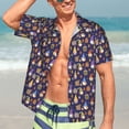 thumbnail image 4 of Picia Gnomes And Houses Gentle Cotton Regular Fit Short Sleeve Casual Hawaiian Shirt for Men-Large, 4 of 8
