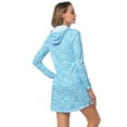 thumbnail image 6 of HDE Women's Swimwear Cover Up Dress Long Sleeve Tunic Teal Paisley XL, 6 of 6