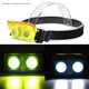 thumbnail image 2 of Mini faro impermeable 2COB LED faro senderismo noche montar cabeza luz dura (amarillo), 2 of 8
