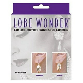  Lobe Wonder - The Original Ear Lobe Support Patch for Pierced  Ears - Eliminates The Look of Torn or Stretched Piercings - Protects  Healthy Ear Lobes from Tearing - 120