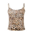 thumbnail image 5 of RMGVDSD Womens Tank Tops Summer Camisoles Fashion Casual Leopard Print Sleeveless Scoop Neck Tank Tops Adjustable Cami Tops Daily Wear Versatile Camisoles, 5 of 8