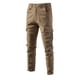thumbnail image 1 of Pantalones largos de moda para hombre, casuales, de color puro, para exteriores, con cremallera y bolsillo, pantalones deportivos para hombre, 1 of 4