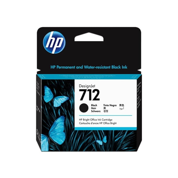 Tinta Amplio Formato HP 712 Negro 80ML 3ED71A