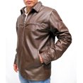 thumbnail image 2 of Chamarra de piel café elegante con cuello de solapa y dos bolsas en pecho para hombre Castelli Leather Authentic Banana Bomber elegante con bolsas ocultas en pecho, 2 of 4