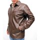 thumbnail image 2 of Chamarra de piel café elegante con cuello de solapa y dos bolsas en pecho para hombre Castelli Leather Authentic Banana Bomber elegante con bolsas ocultas en pecho, 2 of 4