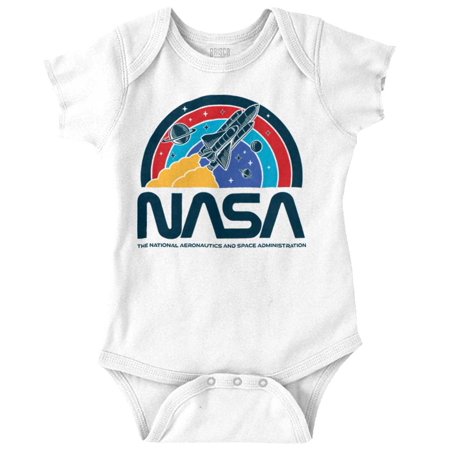 

NASA Vintage Retro Space Shuttle Romper Boys or Girls Infant Baby Brisco Brands 24M