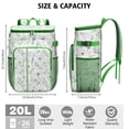 thumbnail image 4 of Floral and Leopard Artistic Design Backpack Cooler - 20L High Capacity, Multiple Pockets for Convenience, 4 of 5
