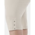thumbnail image 4 of JMS Just My Size by Hanes Women's Plus Size Pull on Bling Tab Capri Pants, Sizes 0X-4X, 4 of 5