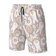 thumbnail image 4 of Balery Retro Hippie Groovy Easter bunny Traje de Baño Estilo Hawaiano para Hombre, Shorts de Secado Rápido con Bolsillos-3X-Large, 4 of 6