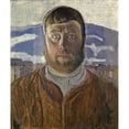thumbnail image 3 of Edouard Vallet 12x14 Black Modern Framed Museum Art Print Titled - Self-Portrait (1912), 3 of 5
