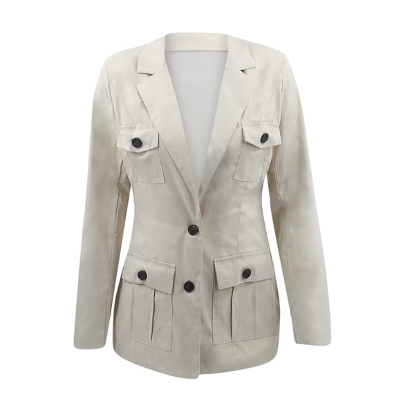 CEHVOM Women Lapel Cape Cloak Long Coat Blazers Ladies Casual Office Suit Outwear