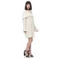 thumbnail image 3 of Women's Sweater Dresses Tops Off Shoulder Pullover Loose Knitted Crew Neck Fitting, White, Large, 3 of 6