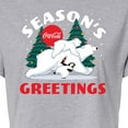 thumbnail image 3 of Coca-Cola - Seasons Greetings Polar Bears - Juniors Cropped Cotton Blend T-Shirt, 3 of 5
