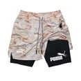 thumbnail image 5 of Pantalones cortos de entrenamiento para correr para hombre, Shorts de compresión con bolsillo para el teléfono, ropa deportiva atlética, estampado 2 en 1, 5 of 5