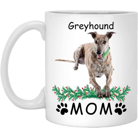 Funny Saying Greyhound Gold Brindle Gifts For Mom Christmas 2022 Gifts White Coffee Mug White 11oz
