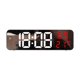thumbnail image 2 of Reloj de pared digital grande con LED, temperatura, fecha, brillo, espejo de mesa para montar en la pared, despertador para decoración del hogar., 2 of 9