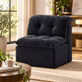 thumbnail image 4 of MEIGUGAO Armless Chenille Bean Bag Chair, 31.5-Inch,Black, 4 of 7